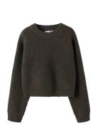 Nkfholly Ls Boxy Short Knit Noos Name It Brown