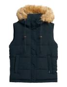 Vintage Everest Faux Fur Gilet Superdry Navy