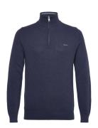 Cotton Pique Half Zip GANT Navy