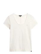 Scoop Neck Tee Superdry White