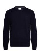 Textured Cotton Merino C-Neck GANT Navy