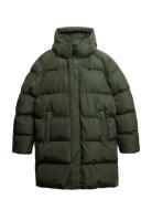 Hooded Sports Puffer Mid Jkt Superdry Green