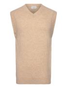 Lambswool V-Neck Slipover Lindbergh Beige