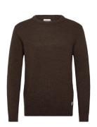 Lambswool O-Neck Knit Lindbergh Brown