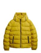 Hooded Sports Puffer Jacket Superdry Yellow