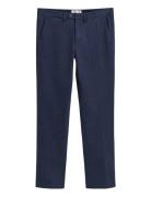 Slim Cotton Herringb Pants GANT Blue