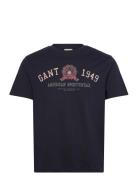 Graphic Ss T-Shirt GANT Navy