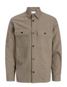 Jprrayle Melange Solid L/S Overshirt Sn Jack & J S Beige