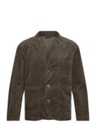 Seersucker Corduroy Casual Blazer Lindbergh Khaki
