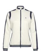 Knit Embossed Floral Colourblock Jacket Original Penguin Golf Cream