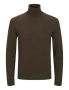 Jjeemil Knit Roll Neck Noos Jack & J S Brown