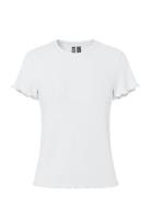 Pcnicca Ss O-Neck Top Jrs Noos Pieces White