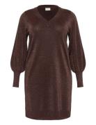 Kcregitta Knit Dress Kaffe Curve Brown