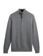 Wool Blend Half Zip Jumper Superdry Grey