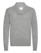 Lambswool L/S Shawl Collar Knit Lindbergh Grey