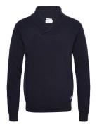 Lambswool L/S Shawl Collar Knit Lindbergh Navy