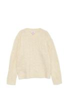 Vmaries Ls O-Neck Cable Pullover Bf Girl Vero Moda Girl Beige