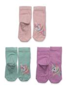 Sock 3 P Sg Unicorn Antislip Lindex Pink