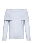 Sweater Knitted Fold Down Lindex Blue