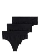 Brief Thong High Seamless Joy Lindex Black