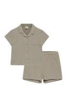 Set Shirt Shorts Gauze Lindex Green