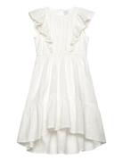 Dress High Low Ao Embroidery Lindex White