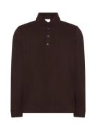 Ls Jacquard Wool Polo Calvin Klein Brown