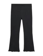 Ribbed Flared Leggings Mango Black