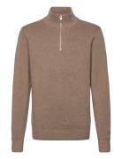 Jprblamilano Stitch Knit Half Zip Jnr Jack & J S Beige