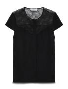 Rwelif Capsleeve Regular Lace Blous Rosemunde Black