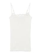 Rwbernadine Organic Sl Strap Lace T Rosemunde Cream