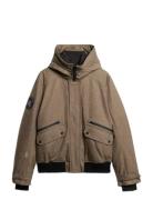 City Tweed Padded Bomber Jkt Superdry Brown