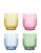 Drinking Glasses - Coloured 4 Pcs Mix Pack 33.0 Cl Aida Patterned