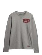 Vintage Athletic Chest Ls Tee Superdry Grey