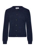 Srallison O-Neck Cardigan Knit Soft Rebels Navy