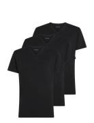 S/S V Neck 3Pk Calvin Klein Black