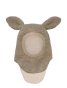 Balaclava Ears Wool Teddy Huttelihut Beige