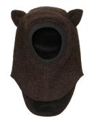 Balaclava Ears Wool Huttelihut Brown