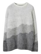 Brushed Mohair Blend Gradient Sweater Lexington Clothing Grey