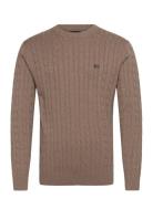 Cotton Cable Knitted Sweater Lexington Clothing Beige