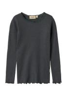 Rib T-Shirt L/S Reese Wheat Navy