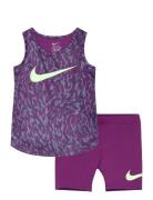 Ks-Knit Short Set Nike Purple