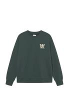 Wwnoel Aa Chest Print Sweatshirt WOOD WOOD Green