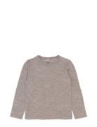 Merino Wool Ls Top Mikk-line Brown