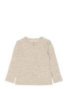 Merino Wool Ls Top Mikk-line Beige