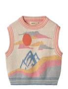 Jacquard Vest Maria Wheat Cream