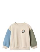 Sweatshirt L/S Badge Elliot Wheat Cream