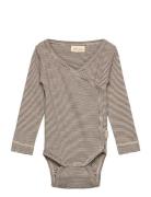 Ppdian Body L/S Fold Over Stripe Noos Petit Piao Brown