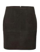 Karachel Suede Skirt Kaffe Brown