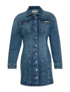 Ls Denim Mini Dress Cold Springs Calvin Klein Jeans Blue